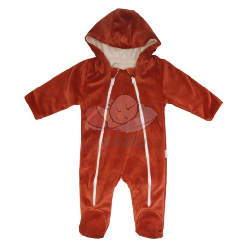 Mamatti Dojčenský overal VELVET, Baby Fox - hnědý, veľ. 62