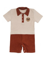 Mamatti Body s nohavičkami Baby Fox - béžová/hnědá