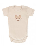 Mamatti Dojčenské body kr. rukáv, Baby Fox - béžová, veľ. 74