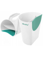 Akuku Hrnček na kúpanie, umývanie hlavičky - biely, mätový