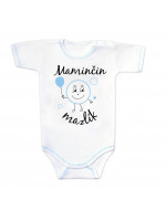 Body krátky rukáv s vtipným textom Baby Nellys, Maminčin mazlík