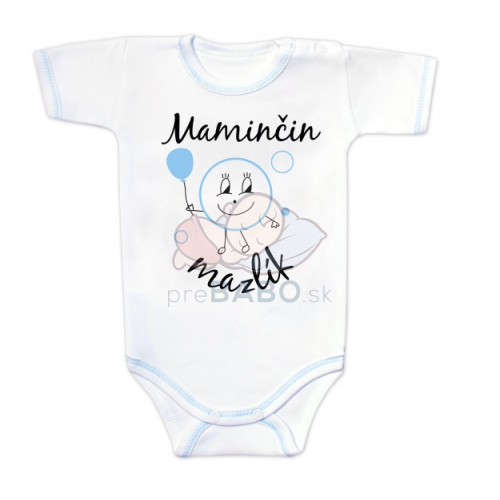 Body krátky rukáv s vtipným textom Baby Nellys, Maminčin mazlík