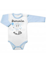 Body dlhý rukáv s vtipným textom Baby Nellys, Maminčin mazlík, veľ. 74