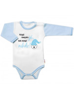 Body dl. rukáv s vtipným textom Baby Nellys,Když nespím já, tak nespí nikdo! veľ.86,chalan