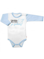 Body dl.rukáv s vtip. textom Baby Nellys, Lituji dámy, můj táta je zadaný, veľ. 86