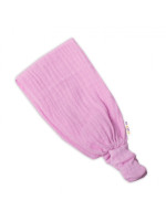 Baby Nellys Ľahká mušelínová čelenka Bandana, ružová, vel. 104/110