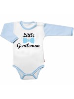 Body dl.rukáv s vtip. textom Baby Nellys, Little Gentleman, chalan, veľ. 68