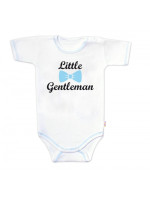 Body krátky rukáv s vtipným textom Baby Nellys, Little Gentleman, chalan, veľ. 86