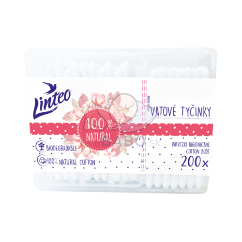 Vatové tyčinky na čistenie uší Linteo, 200 ks