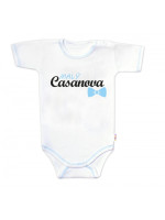Body krátky rukáv s vtipným textom Baby Nellys, Malý Casanova, chalan, veľ. 80