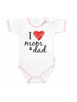 Body krátky rukáv Baby Nellys, I love mom & dad