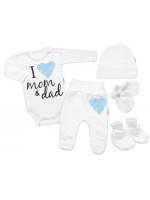 Baby Nellys Súpravička do pôrodnice  I love mom & dad, kluk, veľ. 62