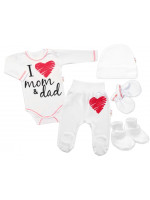 Baby Nellys Súpravička do pôrodnice  I love mom & dad, veľ. 62, uni