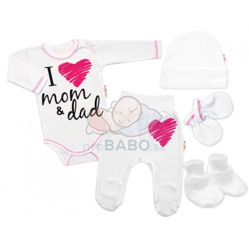 Baby Nellys Súpravička do pôrodnice  I love mom & dad, holka