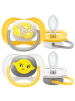 AVENT Cumlík Ultra Air Happy, 6-18 m, Citrón, žltá/biela