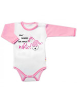 Body dlhý rukáv s vtipným textom Baby Nellys, Keď nespím ja, tak nespí nikto, holka
