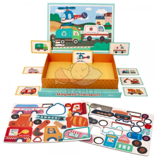 Lelin Magnetická náučná sada/puzzle - Vozidla