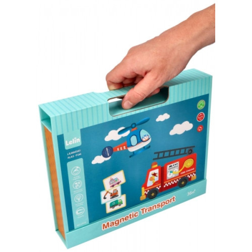 Lelin Magnetická náučná sada/puzzle - Vozidla