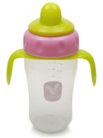 Cangoroo Tréningový hrnček s tvrdým náustkom - ružový, 270 ml