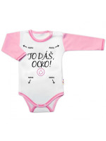 Body dlhý rukáv s vtipným textom Baby Nellys, TO DÁŠ OCKO, holka