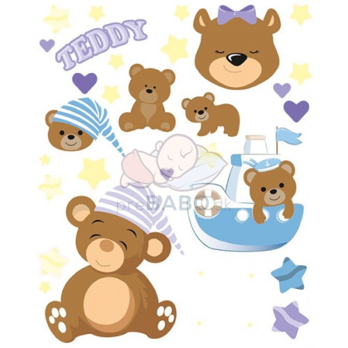 Tulimi Farebná, veselá nažehlovačka Teddy -  veľký arch