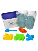 Adam Toys Kinetický piesok - modrý - 2kg + formičky dopravné prostriedky zadarmo