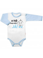 Baby Nellys Body dlhý rukáv s vtipným textom, A TEĎ tady velím JÁ!, Kluk, veľ. 80
