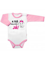 Baby Nellys Body dlhý rukáv s vtipným textom, A TEĎ tady velím JÁ!, Holka, veľ. 80
