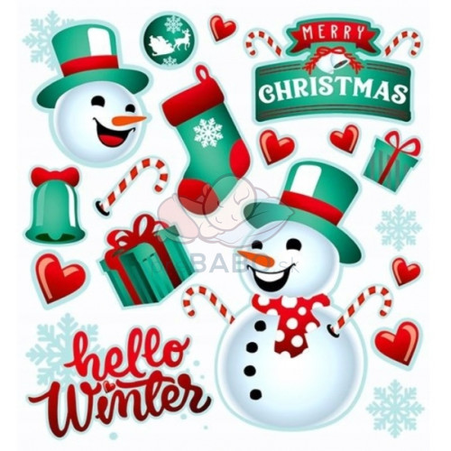 Tulimi Farebná, veselá nažehlovačka Snowman - malý arch