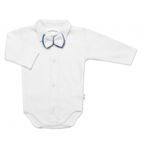 5-dielna pletená sada Baby Nellys, Boy, body, nohavice, sveter, čiapočka, motýlik - modrá