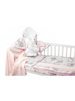 6-dielna výhod. sada s darčekom pre bábätko Baby Nellys, 135x100 Slon a dúha, ružová/biela