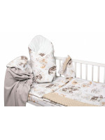 6-dielna výhod. sada s darčekom pre bábätko Baby Nellys, 135x100 Zvířátka na mráčku,bežová