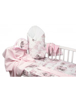 6-dielna výhod. sada s darčekom pre bábätko Baby Nellys, 135x100 Zvířátka na mráčku,ružová