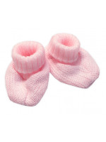 Pletené topánočky / capáčky STAR Hand Made Baby Nellys, ružové, veľ. 80/86