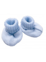 Pletené topánočky / capáčky STAR Hand Made Baby Nellys, modré, veľ. 68/74