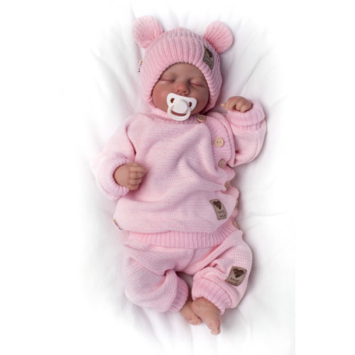 Pletené dojčenské nohavice Hand Made Baby Nellys, ružové