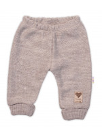 Pletené dojčenské nohavice Hand Made Baby Nellys, béžové, veľ. 80/86