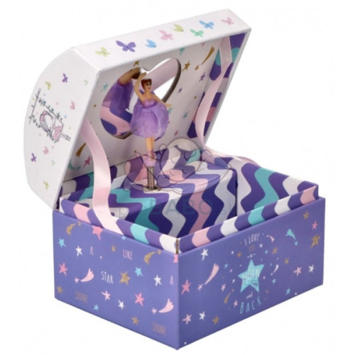 Hracia skrinka s tancujúcou baletkou Adam Toys, fialová