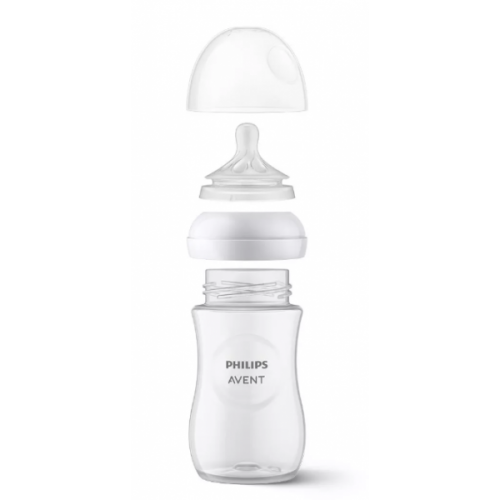 Dojčenská fľaša Natural Avent, Response, 260 ml, ružová