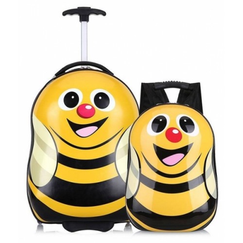 Detský cestovný kufor a batôžtek Včielka 29l