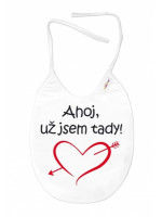 Nepremokavý podbradník, 24 x 27 cm - Ahoj, už jsem tady! Baby Nellys  - biely