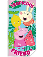 Detská froté osuška 70x140cm Prasiatko Peppa, Tropicool Carbotex, modrá