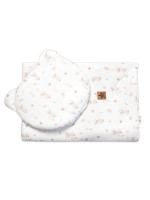 Mušelínová sada GOOSE Teddy 30x35cm, 70x100cm, 2D, Baby Nellys, biela