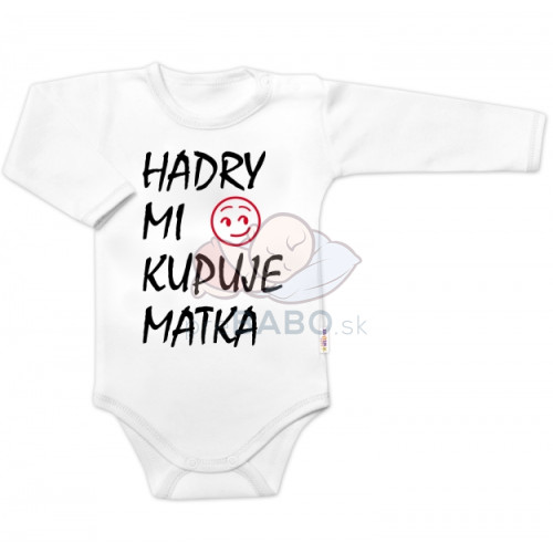 Body dlhý rukáv Hadry mi kupuje matka, Baby Nellys, biele