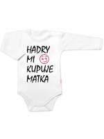 Body dlhý rukáv Hadry mi kupuje matka, Baby Nellys, biele, veľ. 80