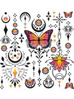 Farebná, veselá nažehlovačka Tulimi, Sunshine Butterflies - malý arch