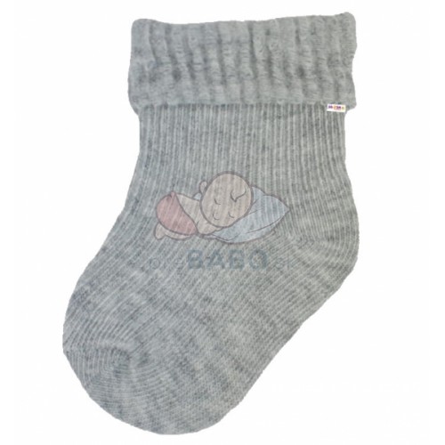 Dojčenské ponožky, Baby Nellys, šedé, veľ. 6-9 m