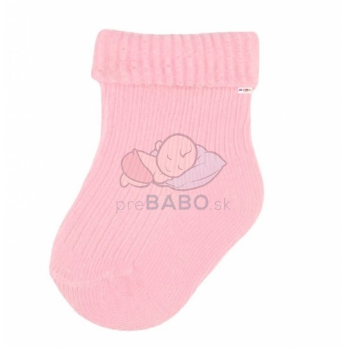Dojčenské ponožky, Baby Nellys, růžové, veľ. 6-9 m