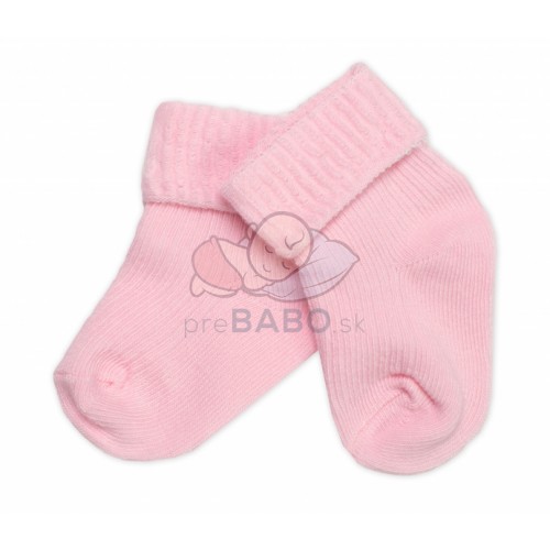 Dojčenské ponožky, Baby Nellys, růžové, veľ. 6-9 m