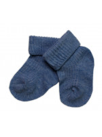 Dojčenské ponožky, Baby Nellys, jeans, veľ. 3-6 m